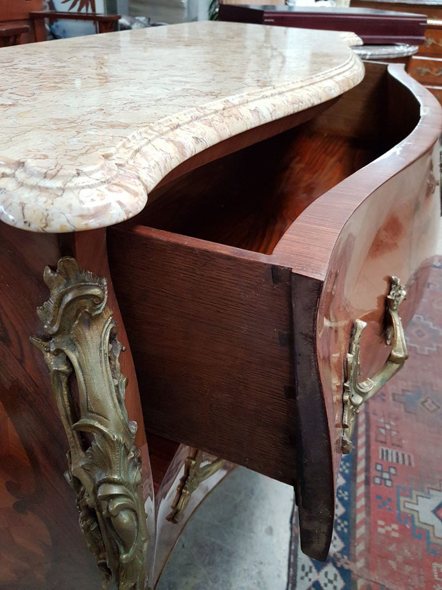 French 19th Century Parquetry Inlaid Commode