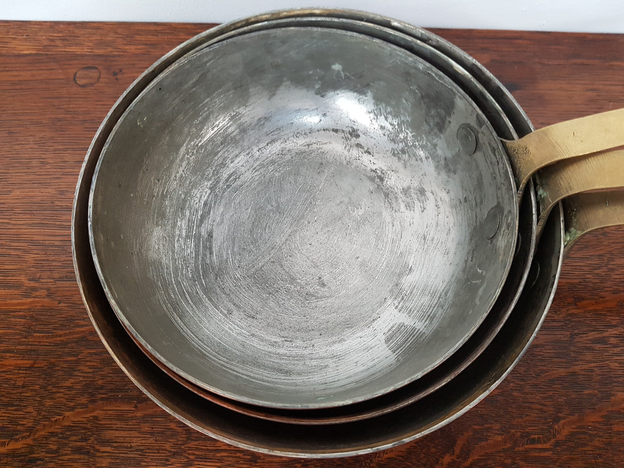 Antique Copper Frying Pans