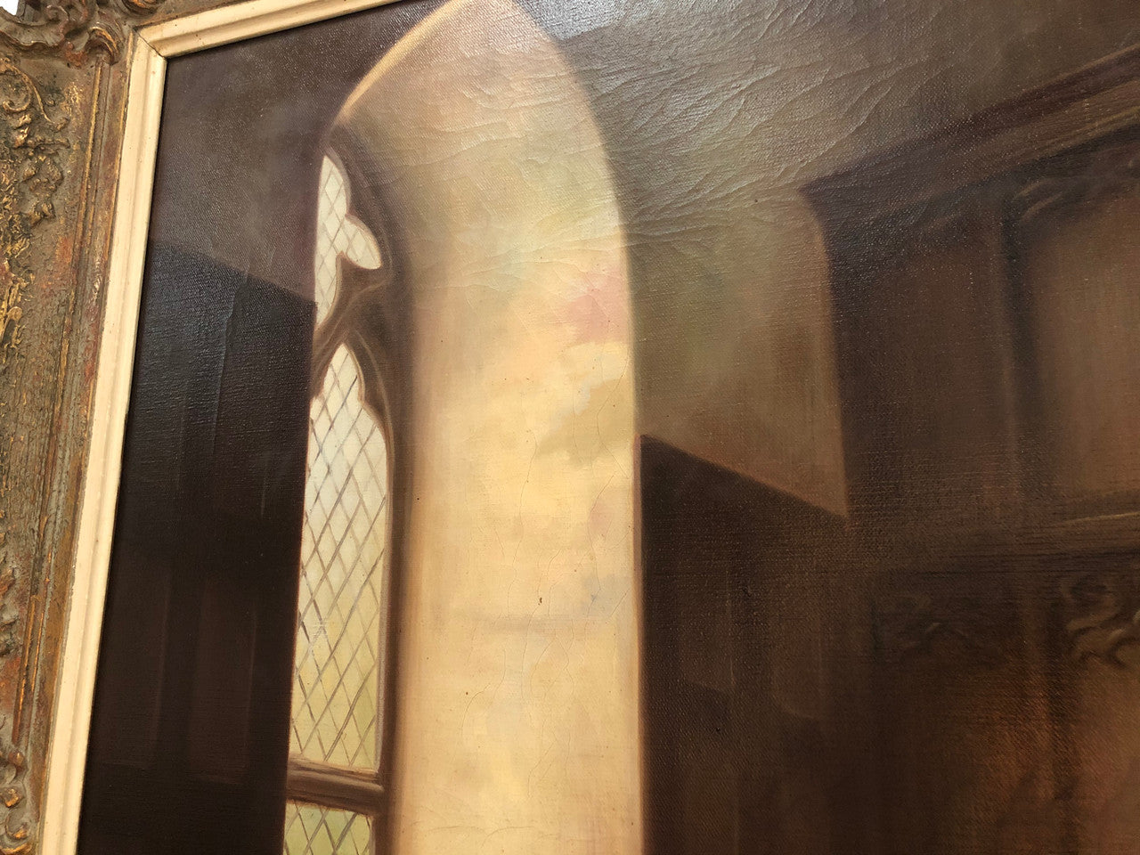 French Framed Original Oil On Canvas Signed