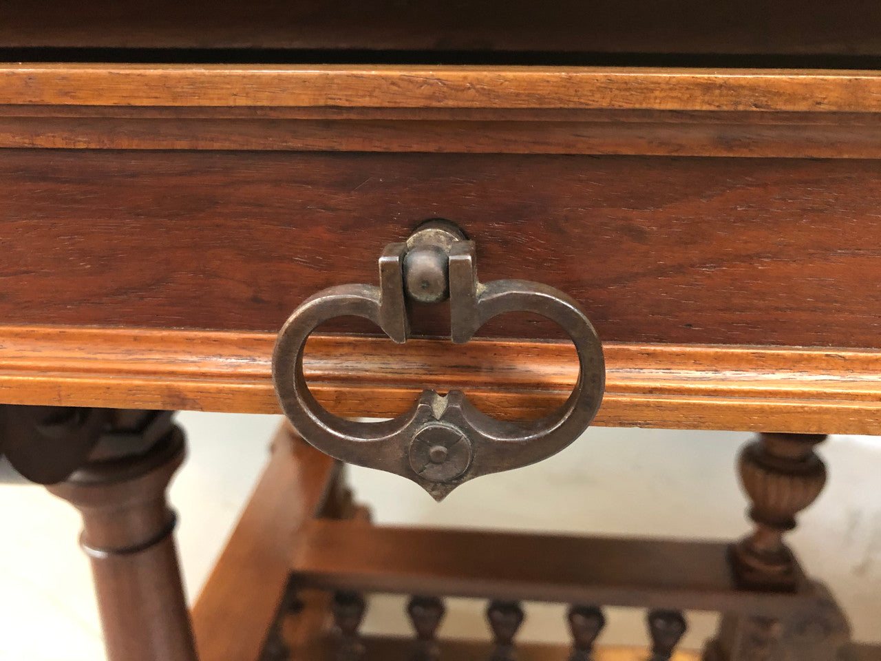 19th Century French Walnut Henry II Style Desk