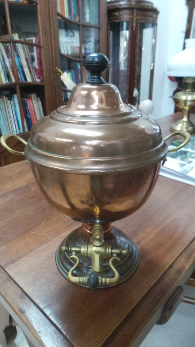 French Antique Copper Water Urn
