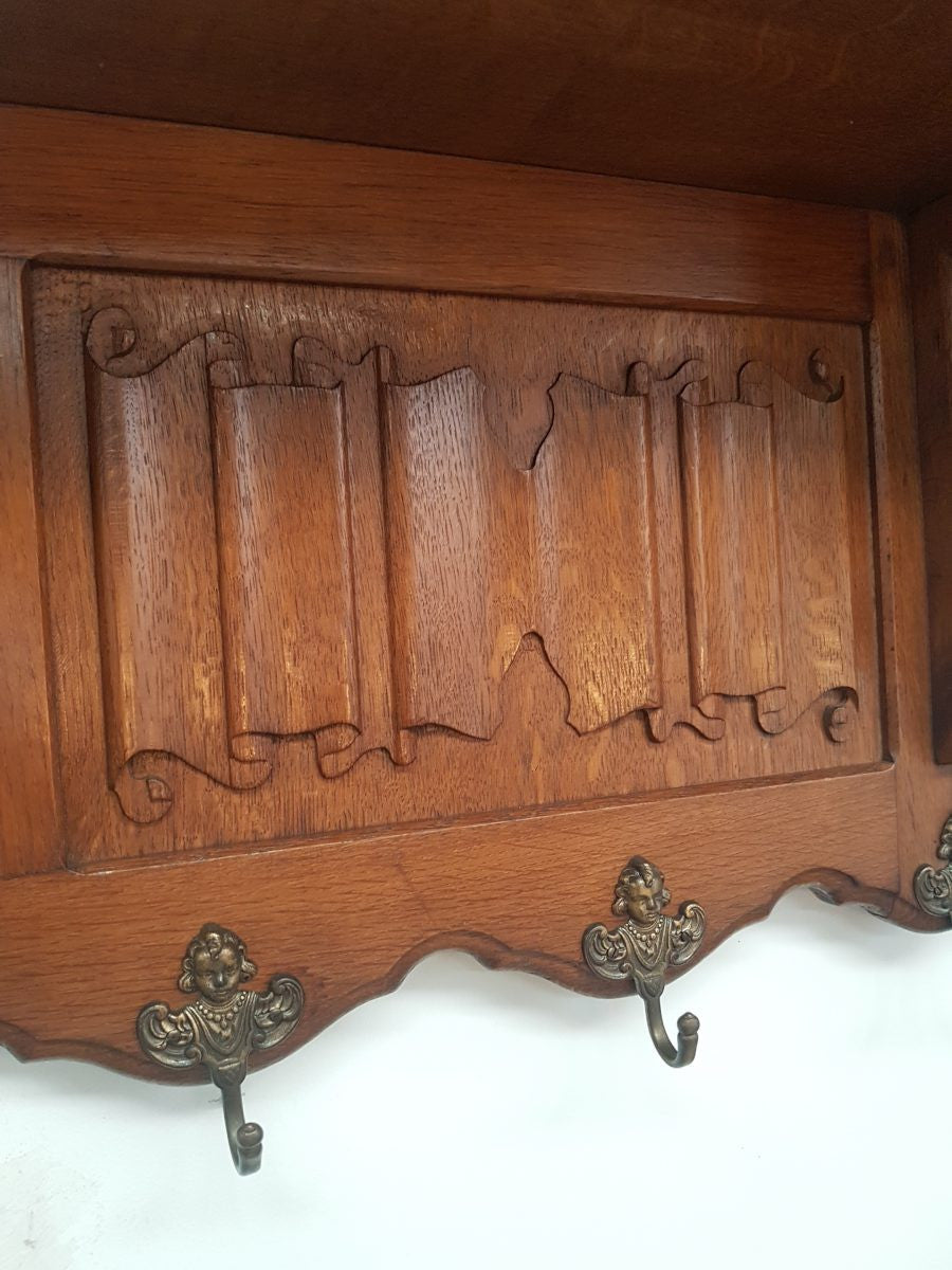 French Oak Coat-Hat Rack-2
