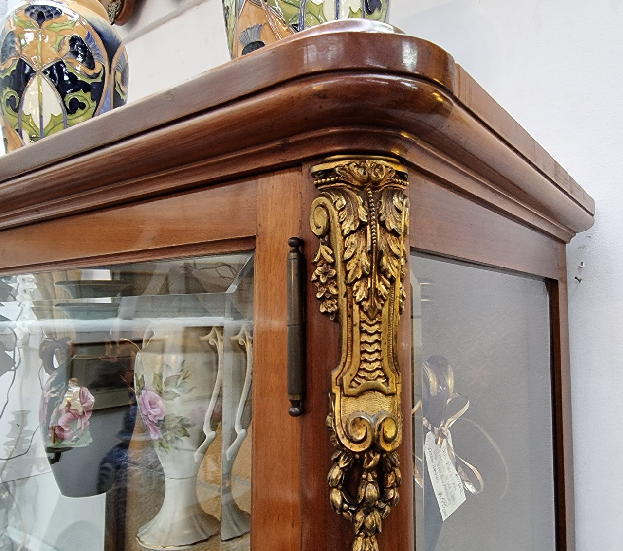 Elegant Louis XVI Style Vitrine Display Cabinet