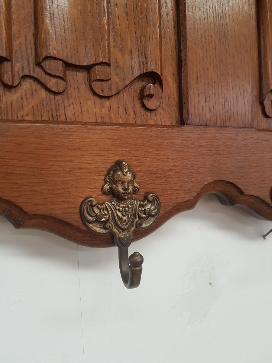 French Oak Coat-Hat Rack-2