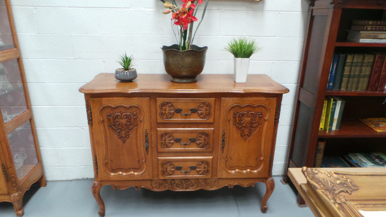 Beautiful Carved French Oak Sideboard