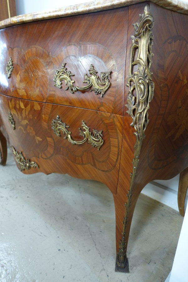 French Walnut Louis XV Style Commode