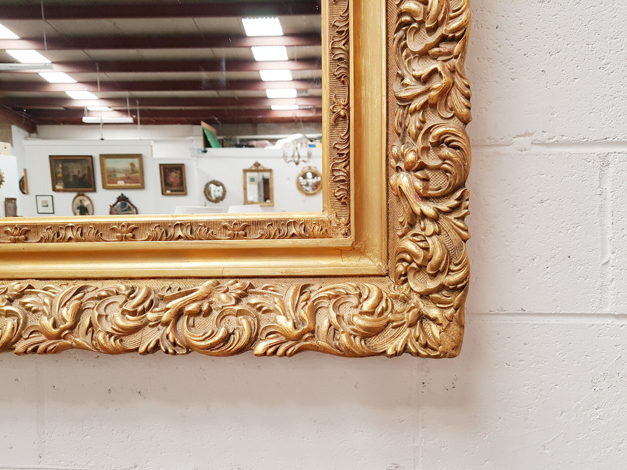 Large French Antique 19th century ornate gilt framed mirror. Circa 1880 and it is in very good original condition.