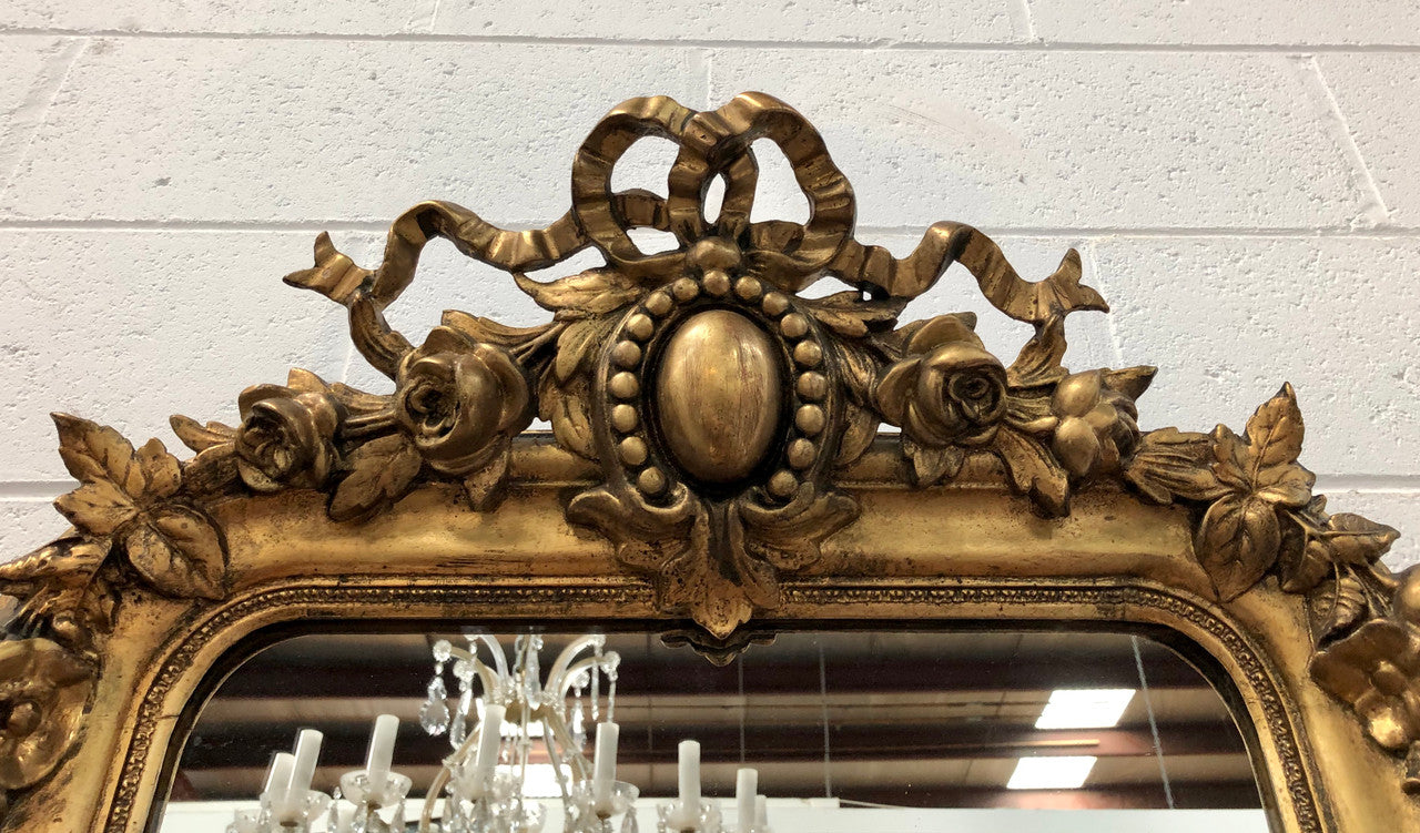 A Rare Early 19th Century French Easy To Place Mirror