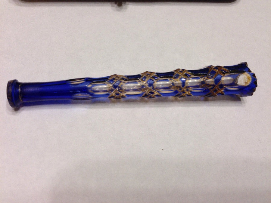 Victorian Cameo Cut Glass Cheroot Holder