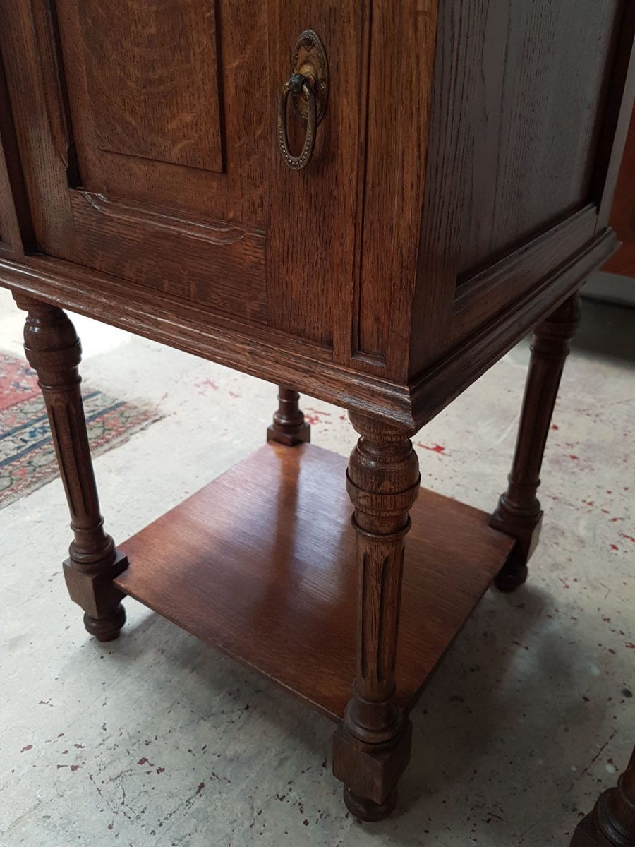 French Oak Bedside Cabinets-1