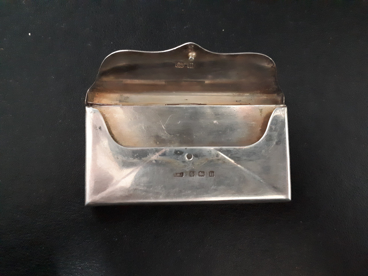 Antique Sterling Silver Envelope Stamp Case