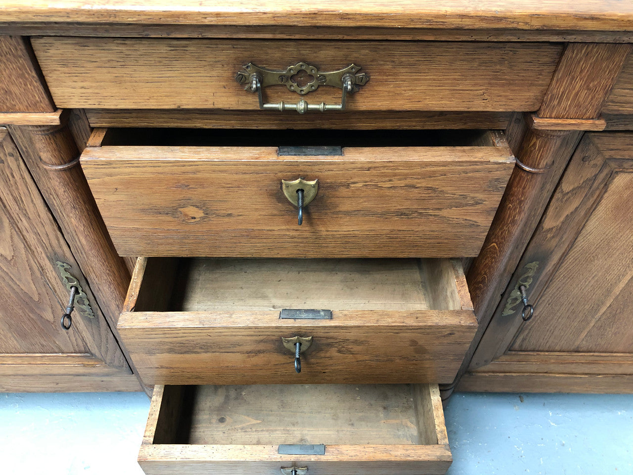 Early 19th Century Empire Oak Sideboard