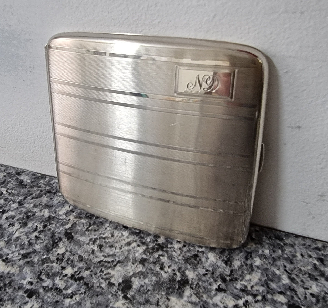 Art Deco Sterling Silver card case. In good condition please view photos as they help form part of the description.