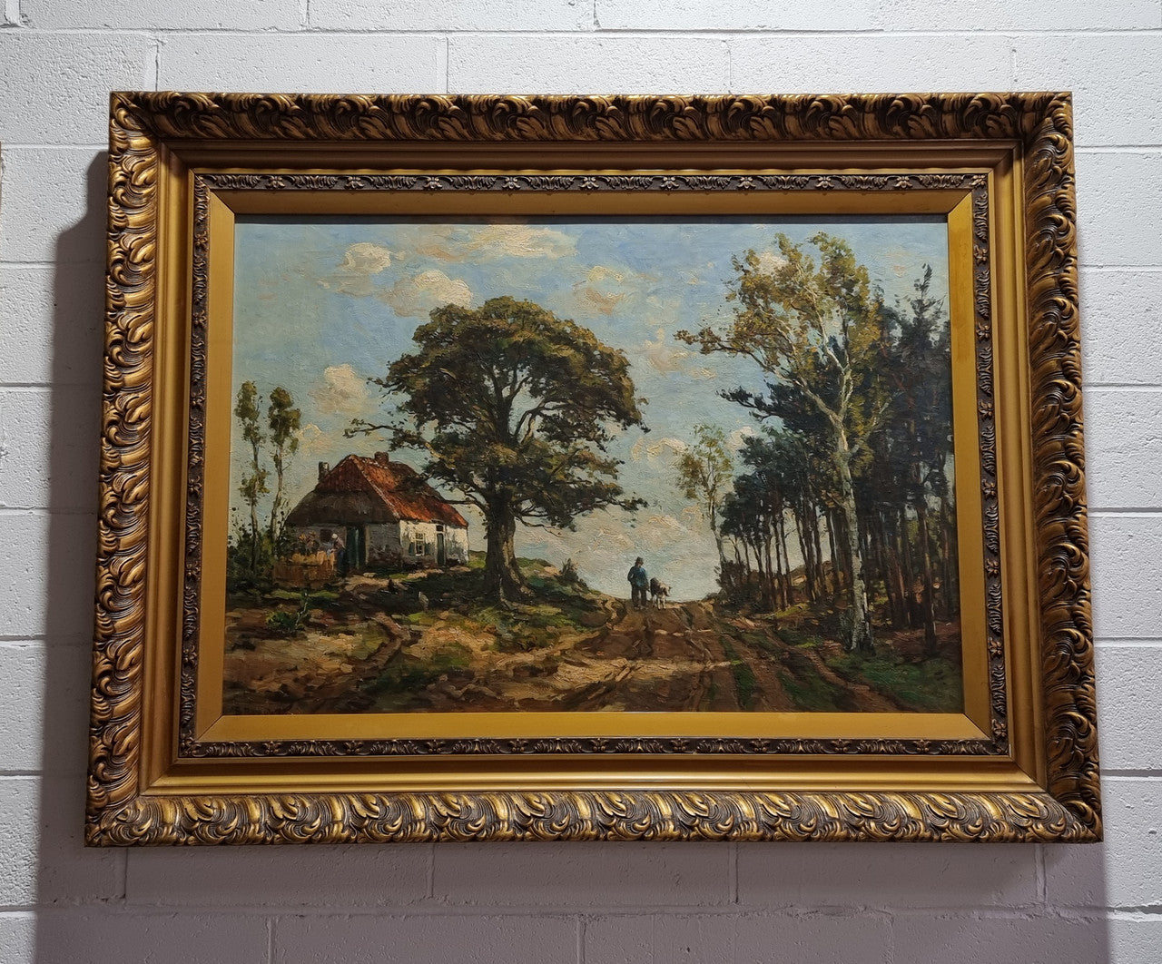 Sourced from France is this beautiful Impressionist oil on canvas painting by "BAREND BROWER" (1872-1936). It is framed in an ornate gold frame and in good original condition.