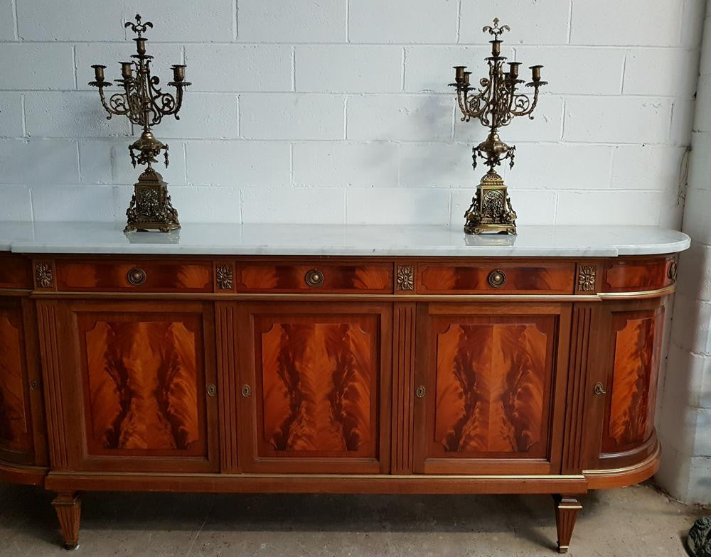 Pair of French Antique Bronze Candelabras