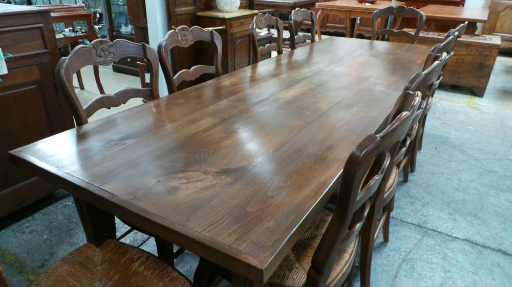 Fabulous French cherrywood Farmhouse dining table with a stretcher base and would easily sit 10 people comfortably in fantastic condition.