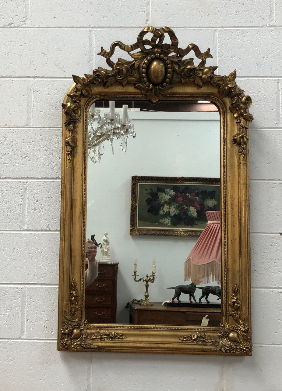 A Rare Early 19th Century French Easy To Place Mirror