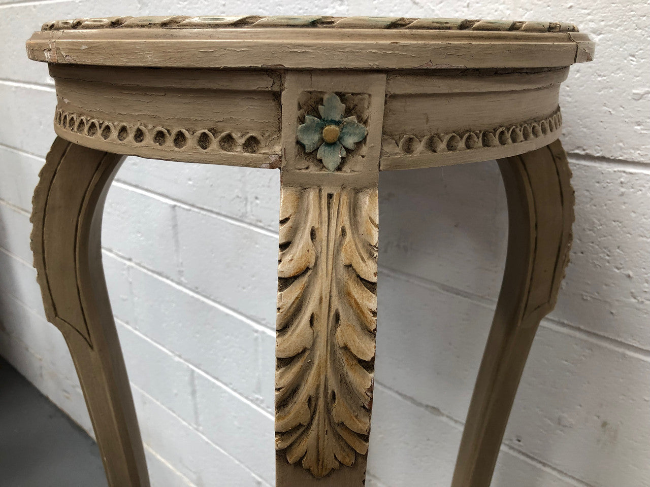 French Antique Painted Pedestal