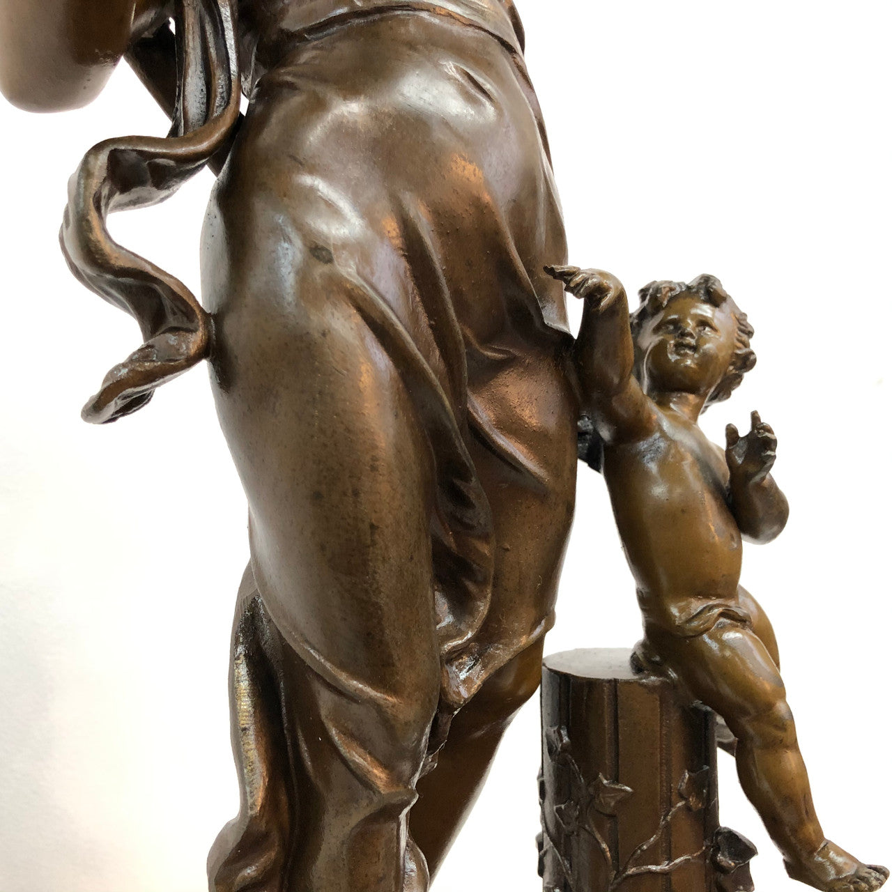Rare "Adolphe Mougin", Figural Clock ‘La Terre‘ with World Globe