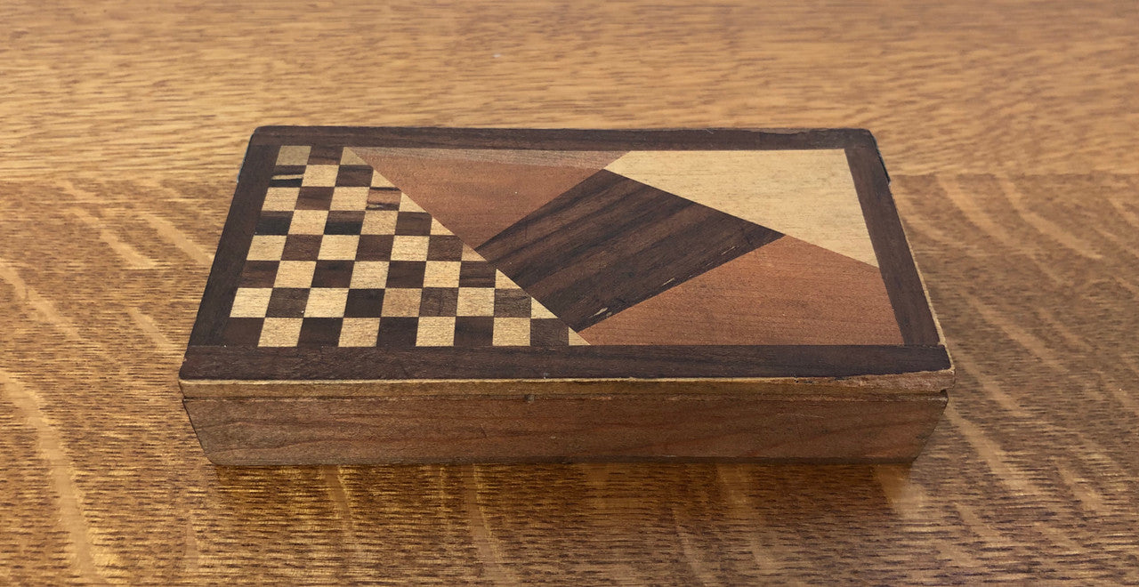 Vintage Parquetry Wooden Box