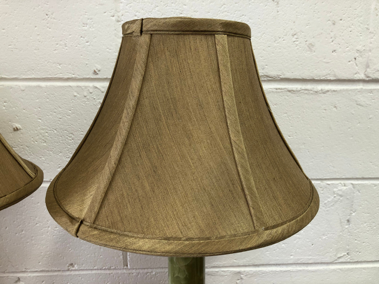 Pair Of French Onyx Lamps With Shades