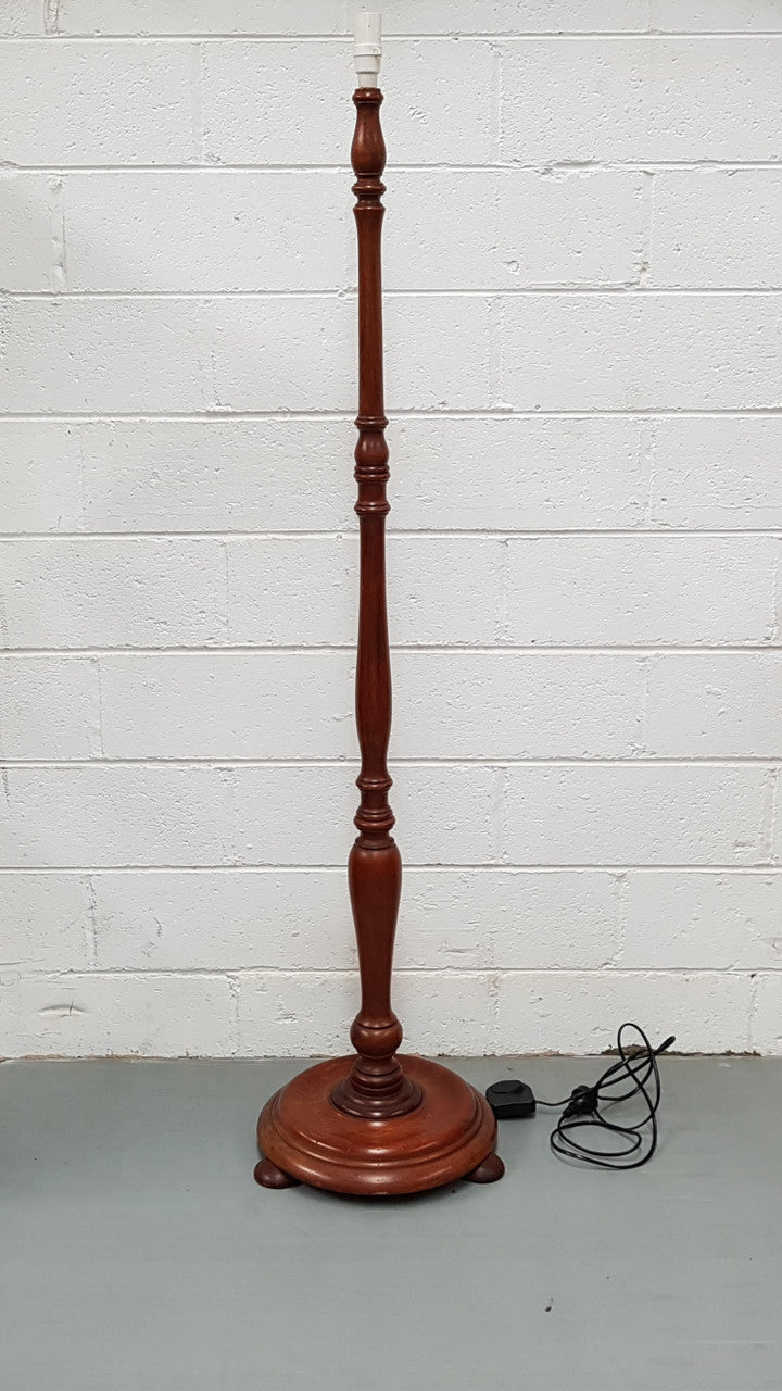 Antique Oak Standard Lamp