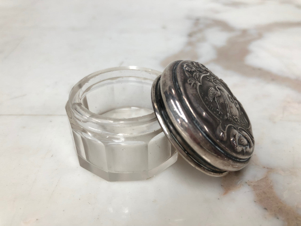 Beautiful Small Cut Glass Trinket Box