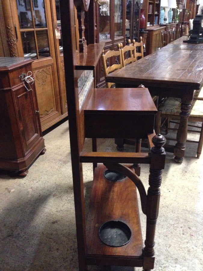 English Walnut Hall Stand