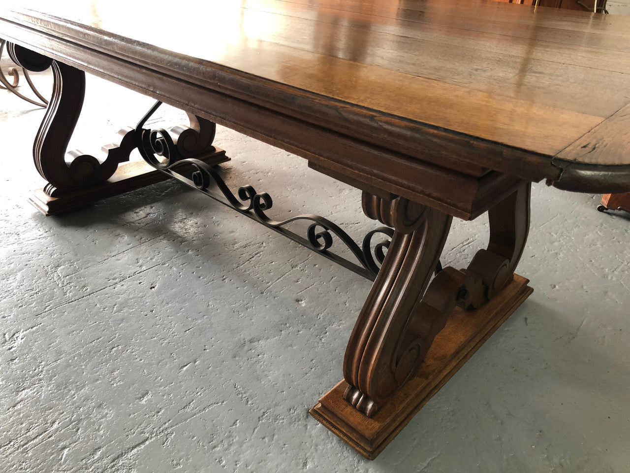 A Very Wide French Spanish Style Dining Table