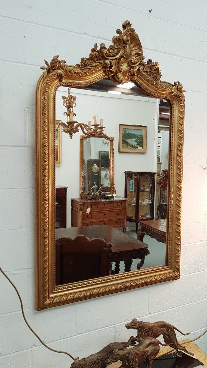 19th Century Napoleon III Gilt Mirror