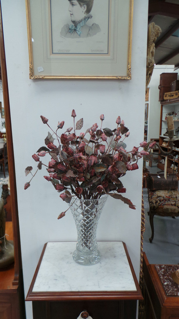 A Large Heavy Vintage Crystal Vase