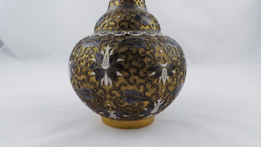 Japanese Cloisonne Vase On Stand