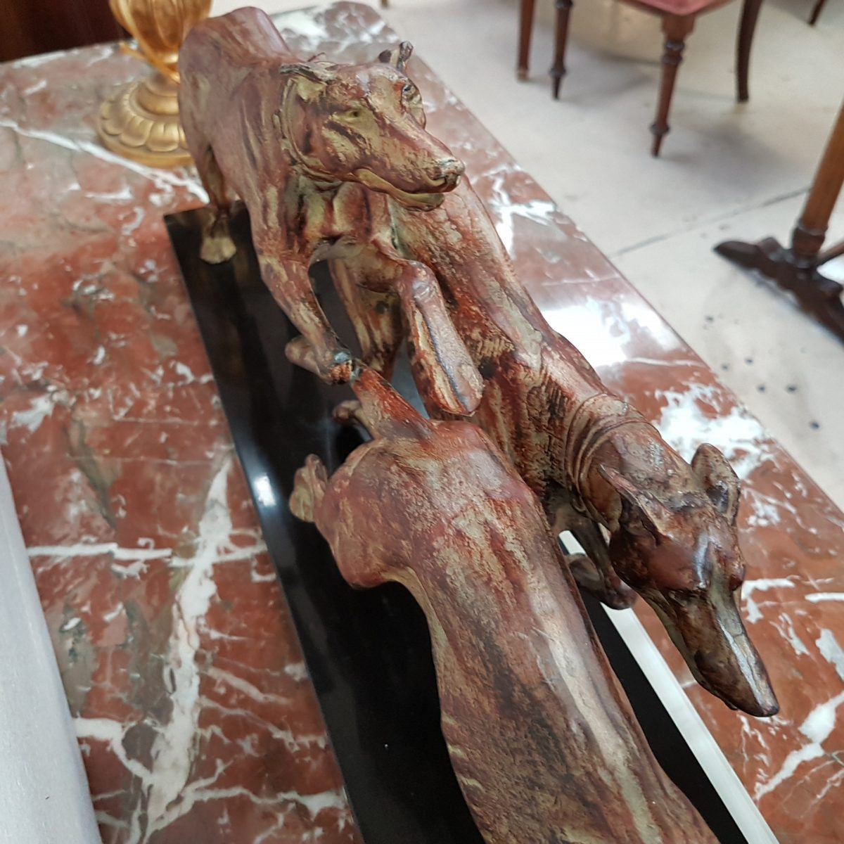 Art Deco French Hounds Sculpture