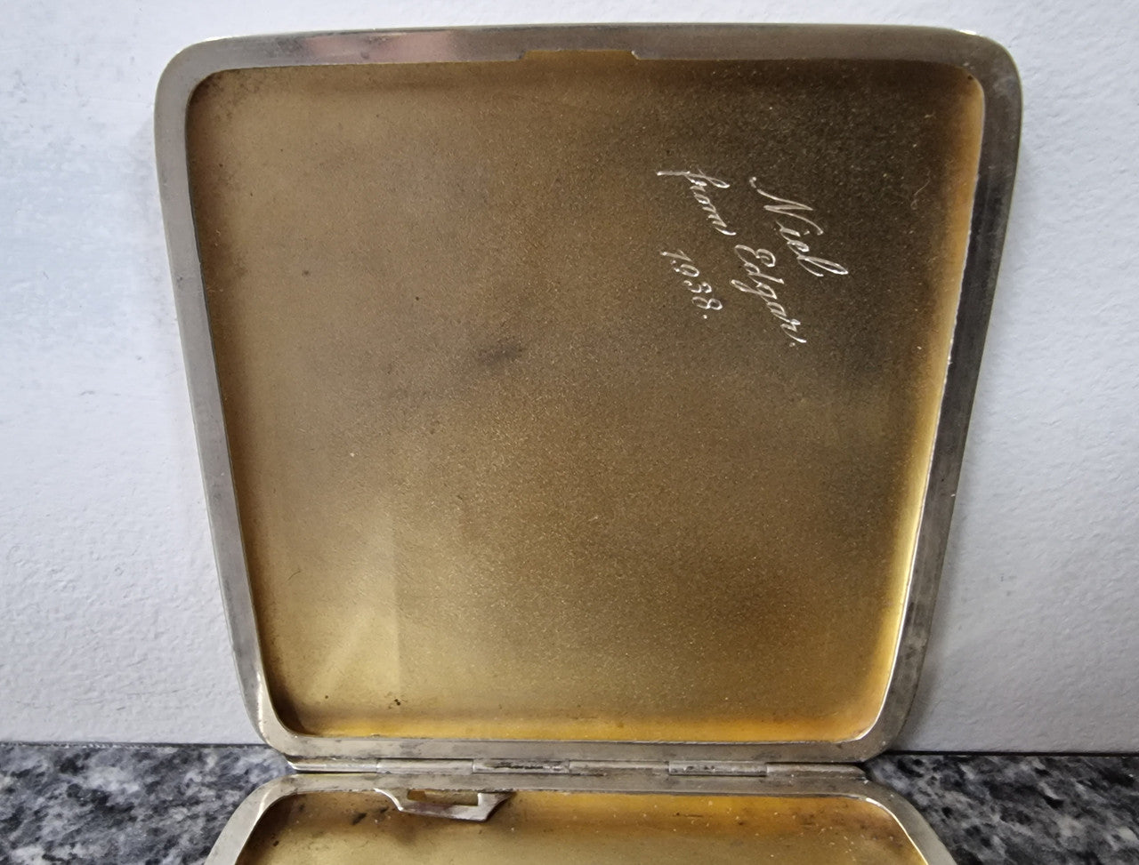 Art Deco Sterling Silver card case. In good condition please view photos as they help form part of the description.