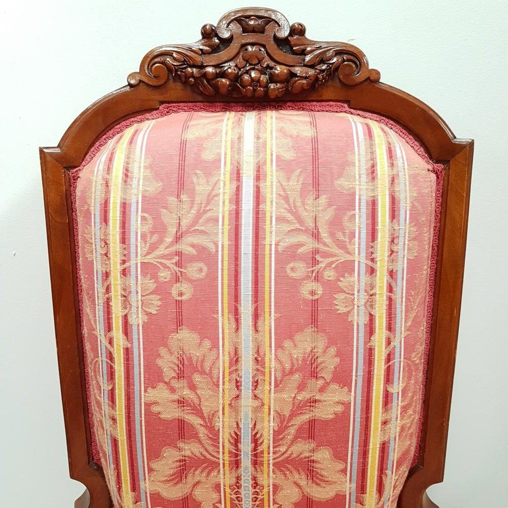 Set of 14 French Walnut Upholstered Chairs
