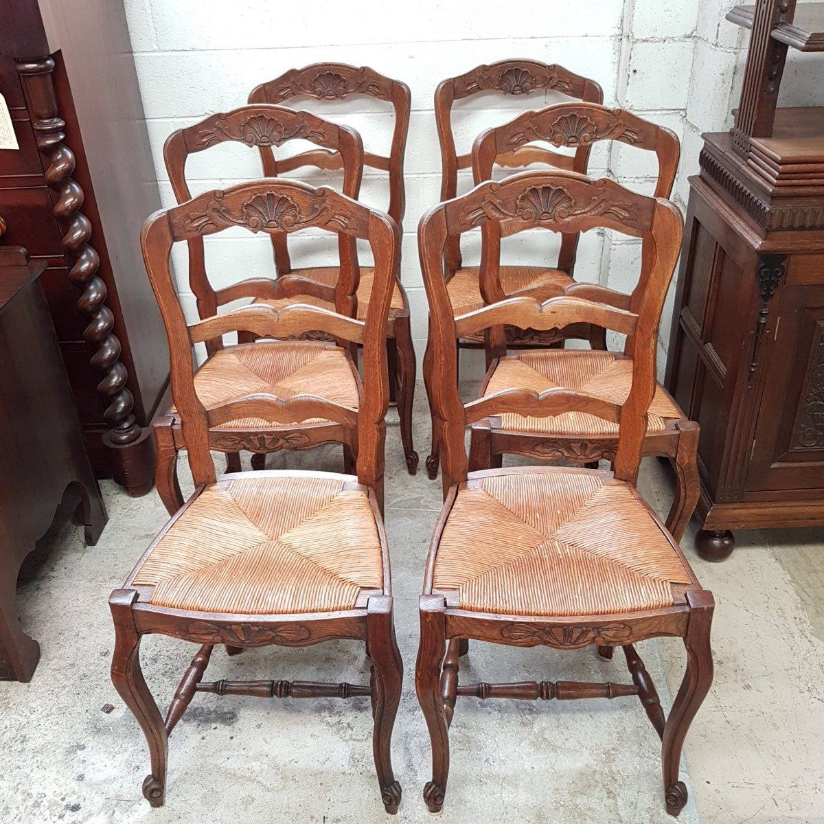 Set of Six French Dining Chairs-1