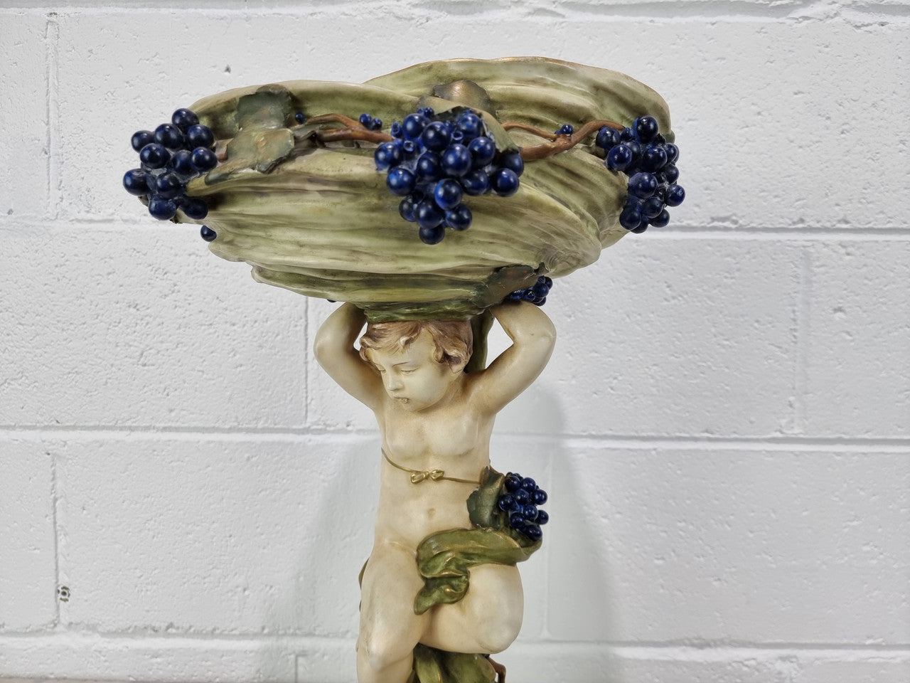 Large Antique 19th century cherub amphora comport/ table centerpiece. In very good original condition.