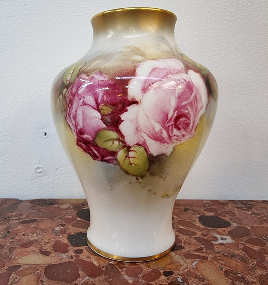 Royal Worcester Hand Painted Vase Signed M. Miller