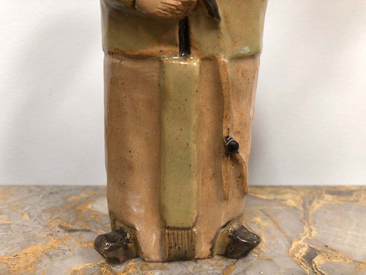 Vintage Chinese Glazed Terra Cotta Figure