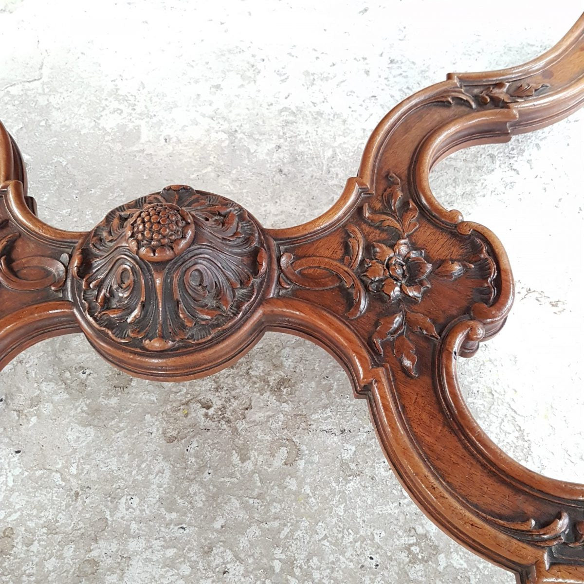 Converted French Walnut and Oak Coffee Table