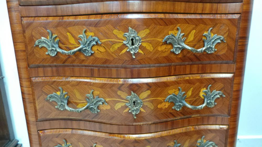 Antique French Marquetry Semainier