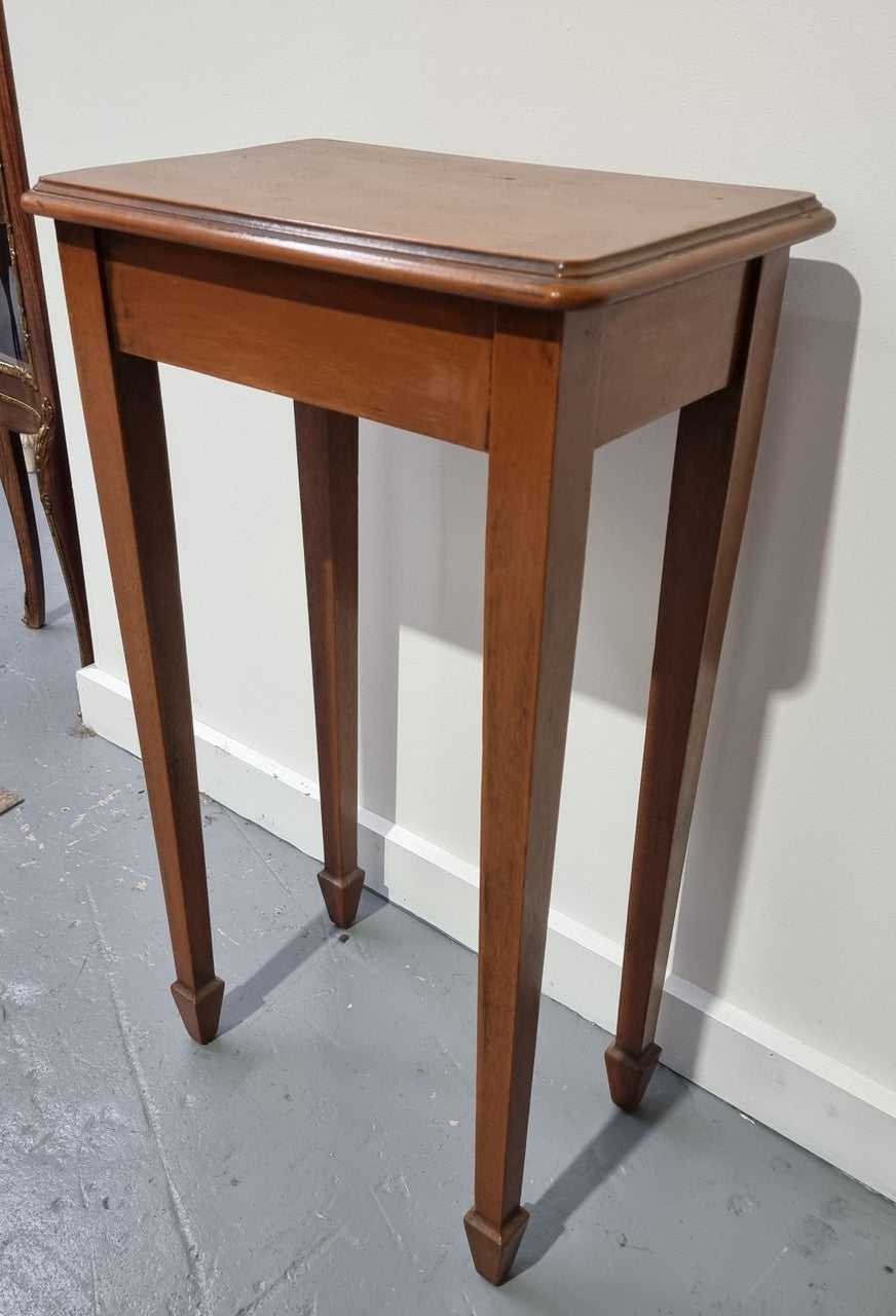 Small and very useful, is this Antique side table/lamp table which is great for small spaces.