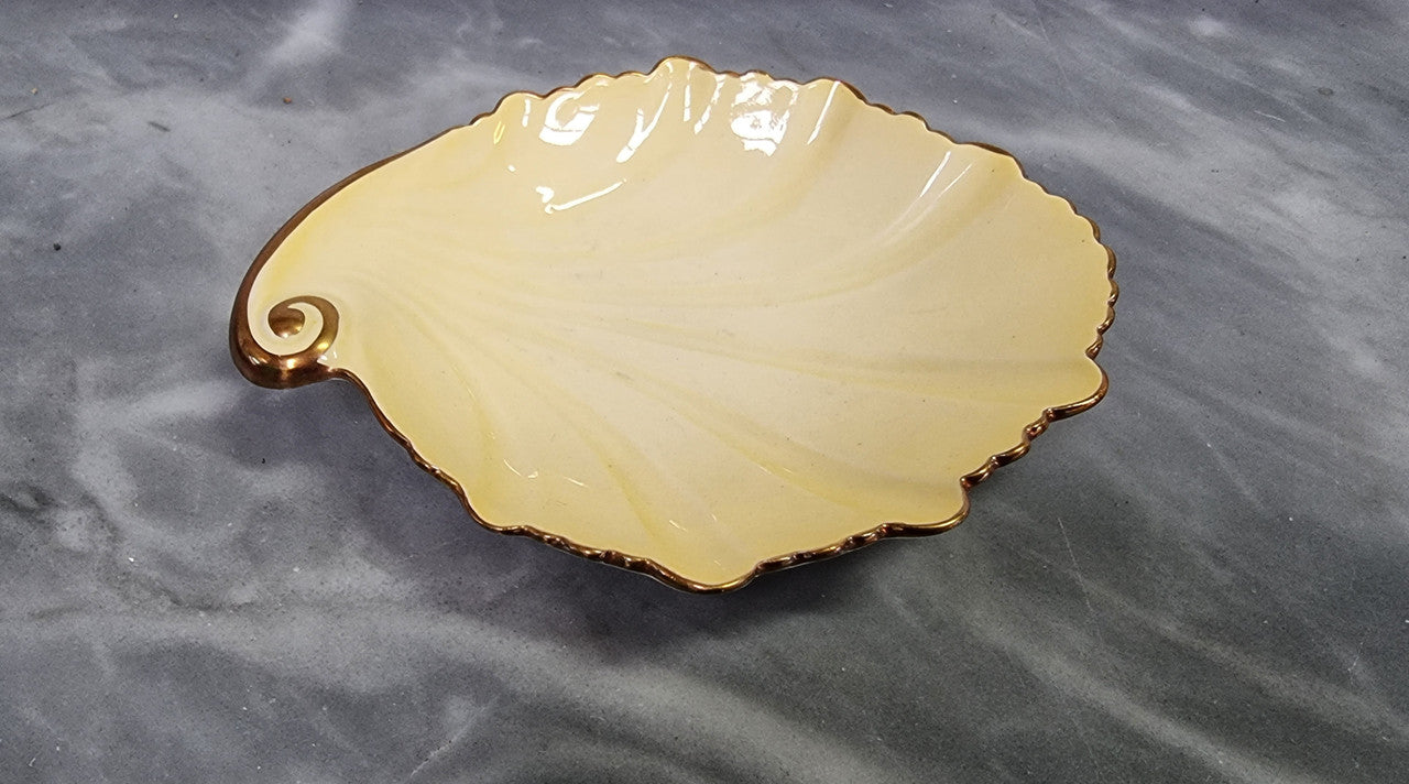 Carlton Ware Cream and Gold Small Dish