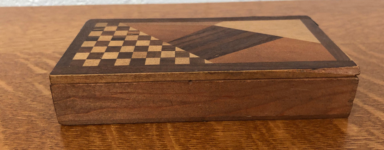 Vintage Parquetry Wooden Box