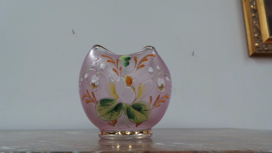 Victorian hand painted vase