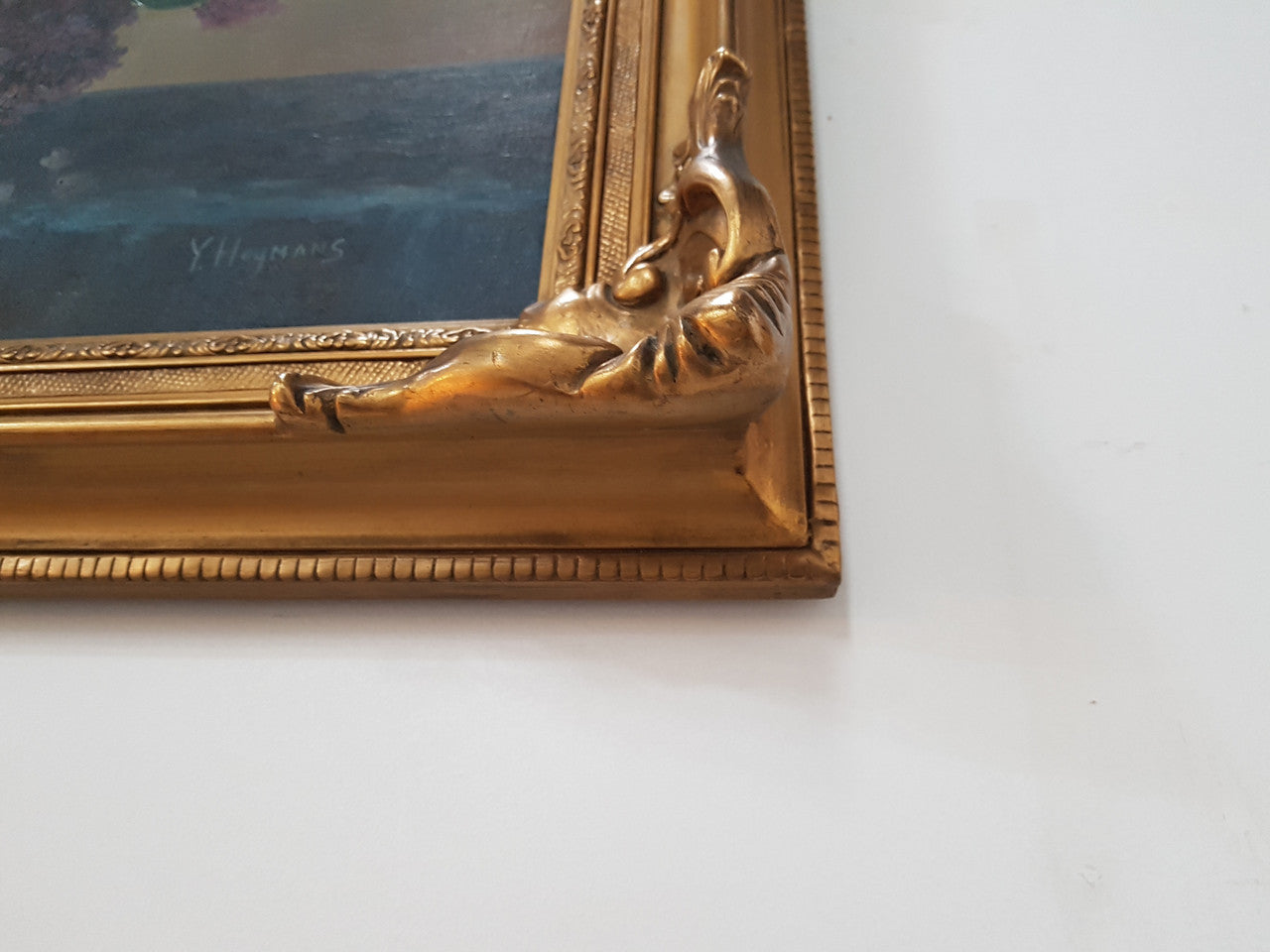 Beautiful Antique Dutch Framed Floral Oil Painting