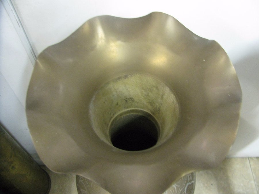 Pair Of Indian Brass Vases