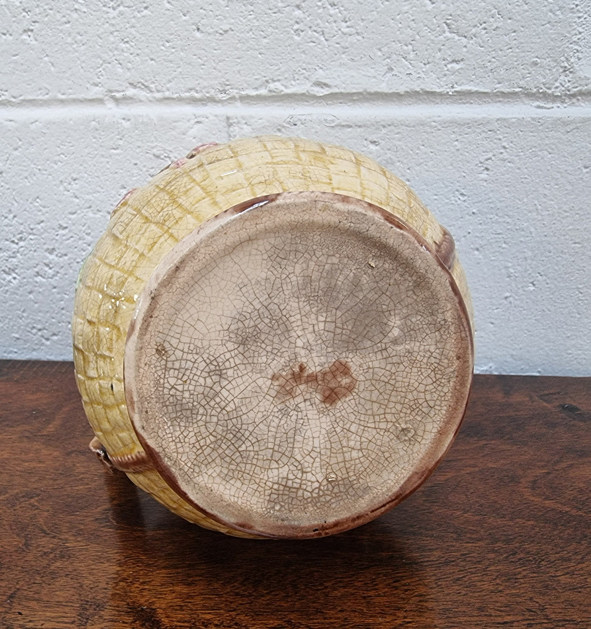 Victorian Majolica Jug With Apple Blossom Pattern