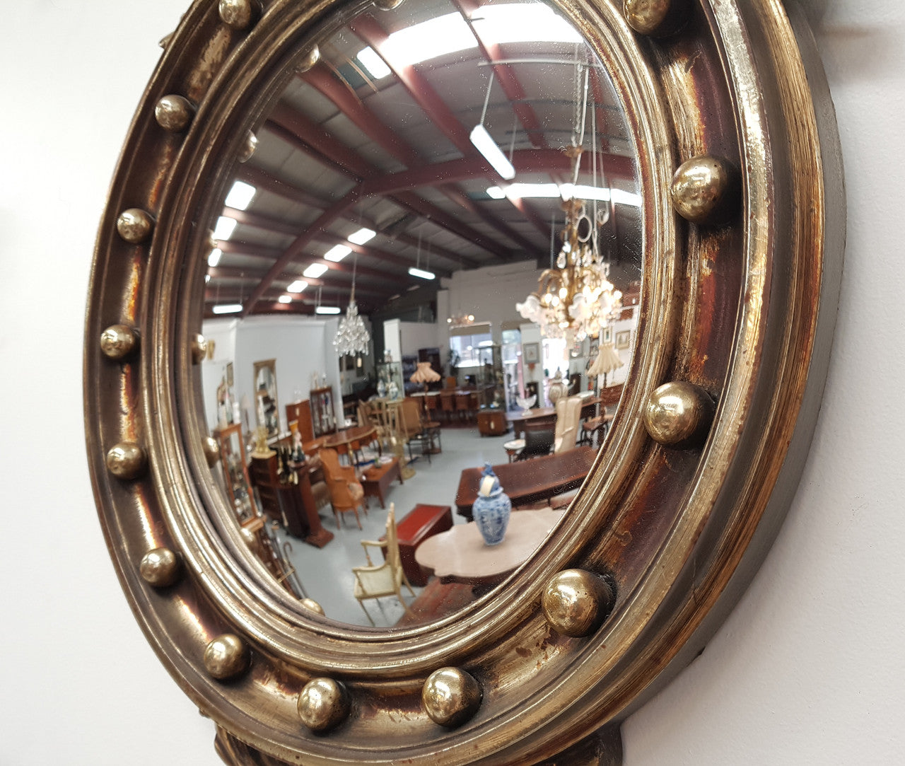 Gilt Convex Glass Mirror