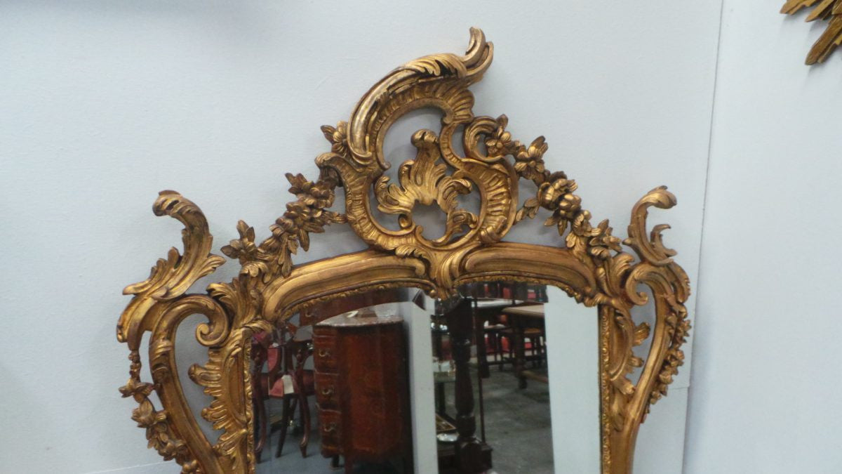An Early 19 th Century Rare Rococo Highly Decorative Large Mirror